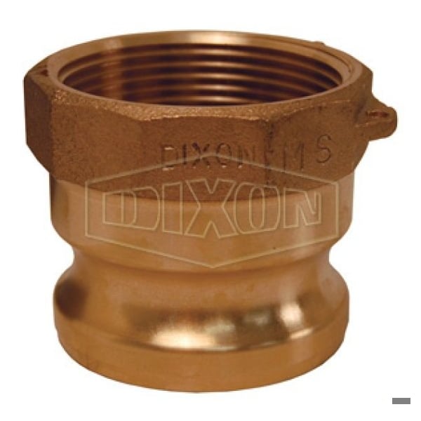 Dixon Boss-Lock Type A Cam and Groove Adapter, 3/4 x 1/2 in, Male Adapter x FNPT, Brass, Domestic 7550-A-BR - main